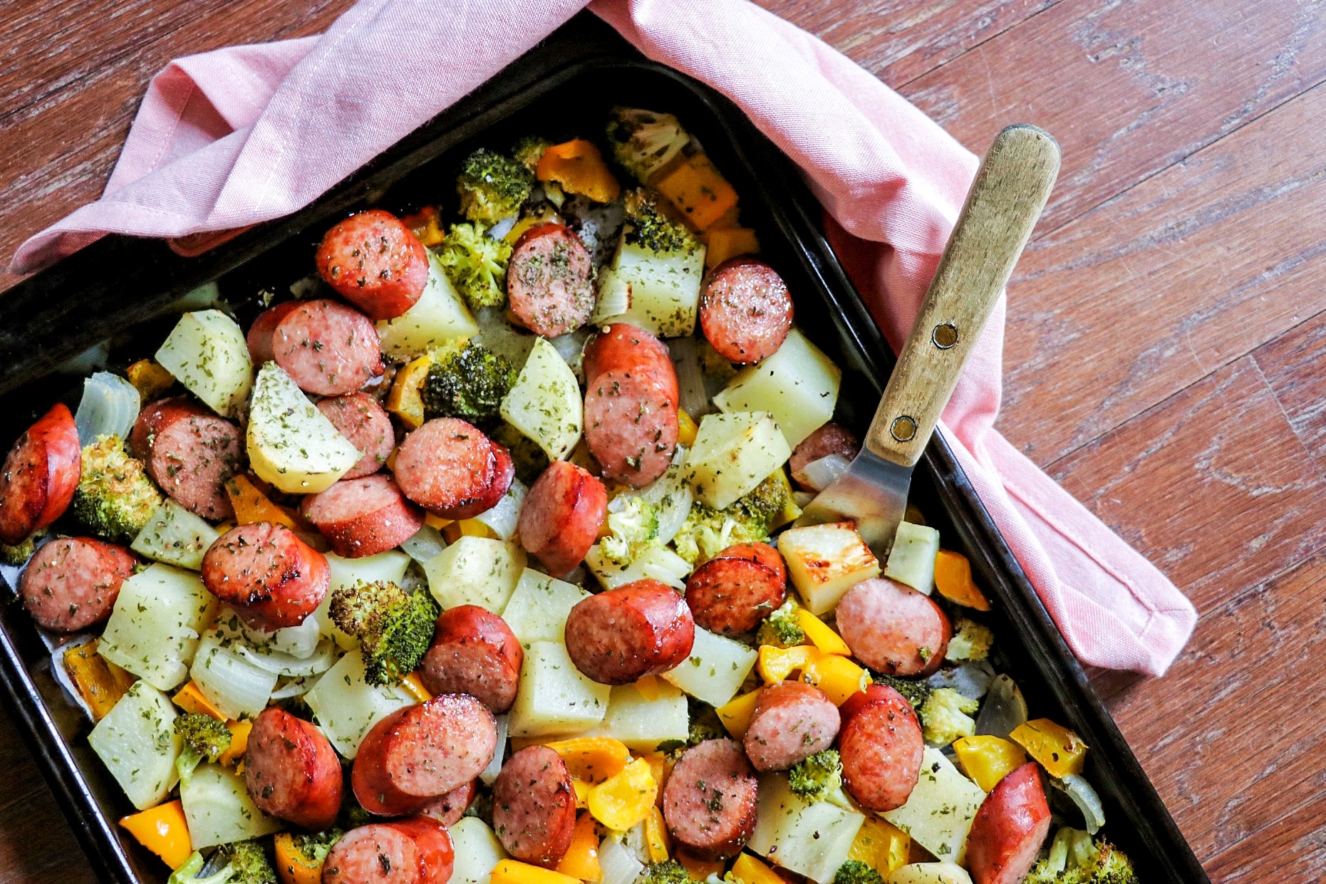 Harvest Sheet Pan Sausage and Veggies